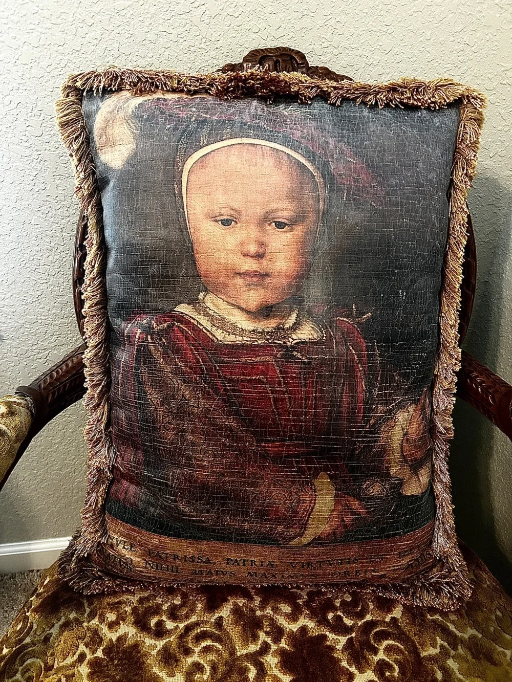 ALEXANDRA'S ACCENTS Lux Accent Pillow Canvas Print Portrait of Young Edward VI